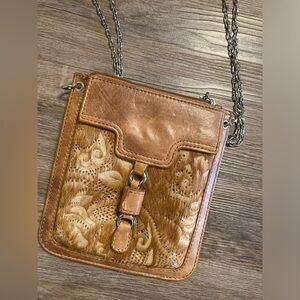 Vintage Barneys New York Purse Faux Fur Leather Chain Strap